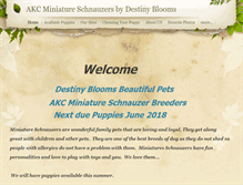 Tablet Screenshot of destinybloomsbeautifulpets.com